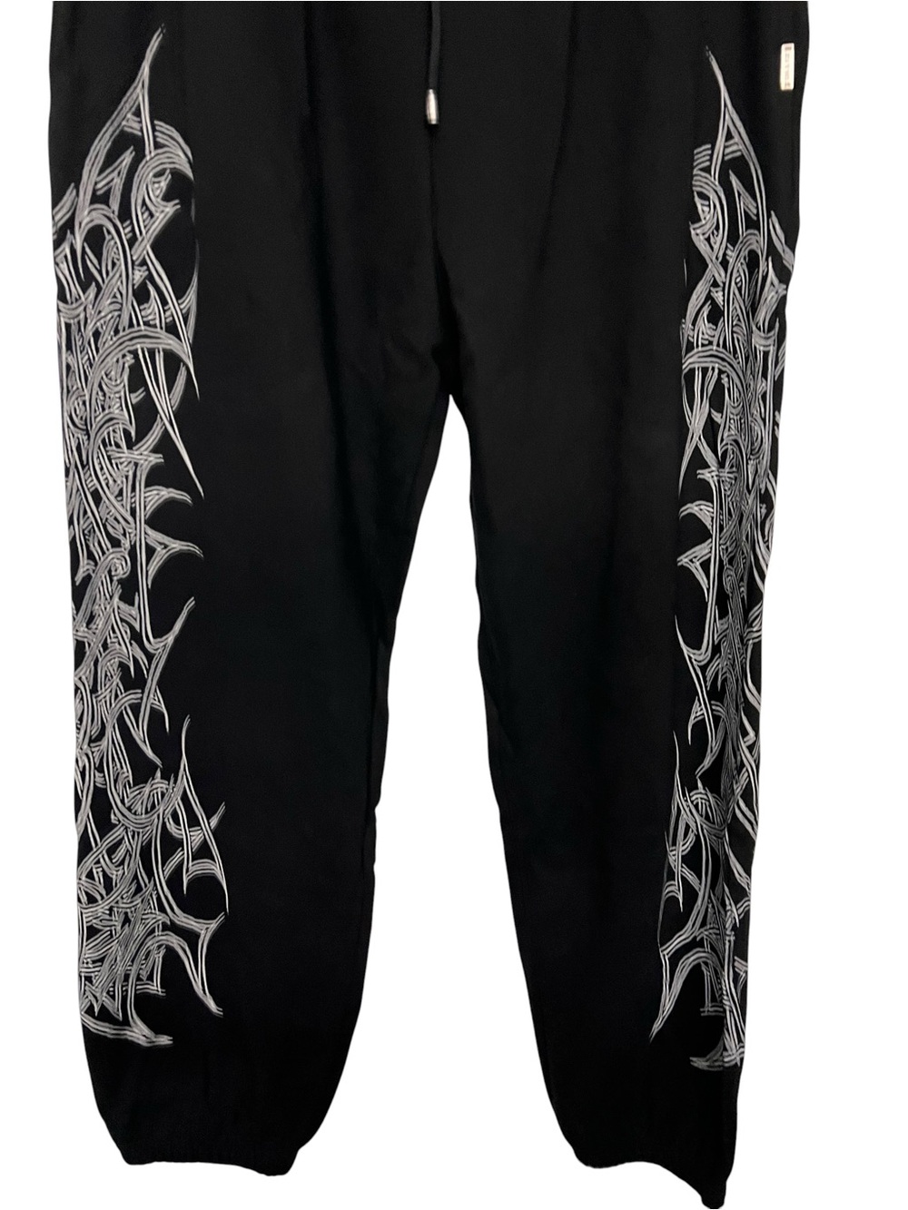New Mary Wyatt Black Midnight Tribal Metal Sweatpants XL - Picture 6 of 11